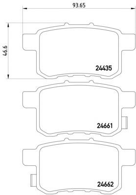 MDB2946 Mintex pastillas de freno traseras