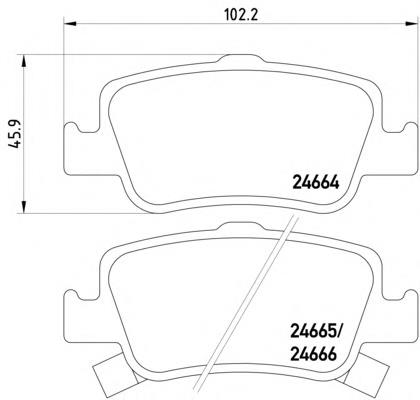 MDB2924 Mintex pastillas de freno traseras