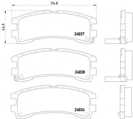 MDB1661 Mintex pastillas de freno traseras