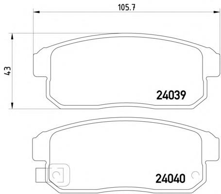 MDB2290 Mintex pastillas de freno traseras