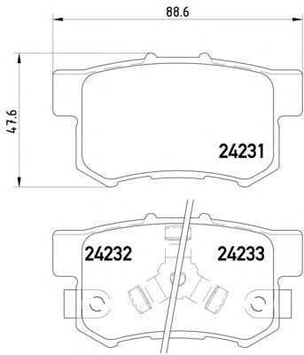 MDB2710 Mintex pastillas de freno traseras