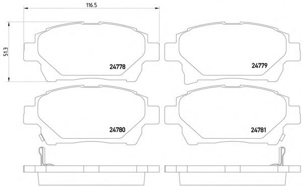 Pastillas de freno delanteras Prius  hatchback (2003-2009) original desde 23,01 €