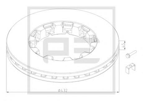 106.203-80A PE Automotive freno de disco delantero