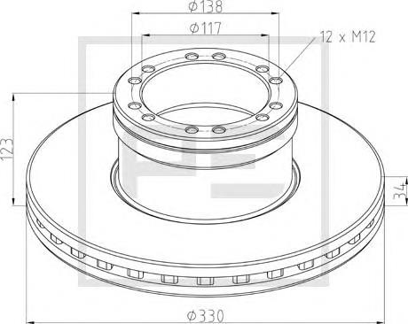 10620600A PE Automotive freno de disco delantero