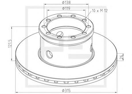 10620100A PE Automotive freno de disco delantero