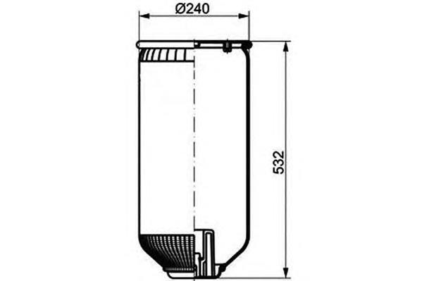 Muelle neumático, suspensión 9518127490 Wabco