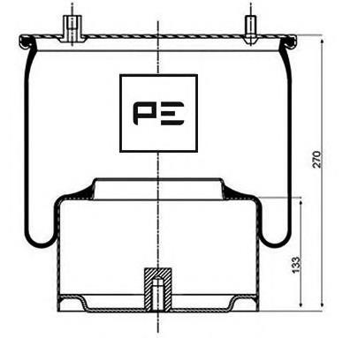 084.052-73A PE Automotive muelle neumático, suspensión, eje trasero