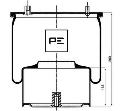 084.064-72A PE Automotive muelle neumático, suspensión, eje trasero