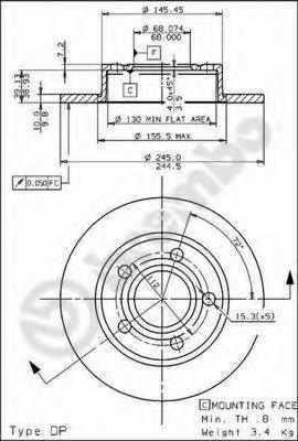 08.5775.11 Brembo disco de freno trasero