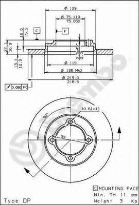 08.5741.20 Brembo freno de disco delantero