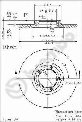 Comprar 08501310 Brembo Freno de disco delantero