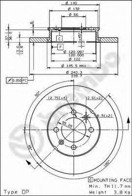 08474810 Brembo freno de disco delantero