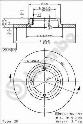 Comprar DIW04C Japan Parts Freno de disco delantero