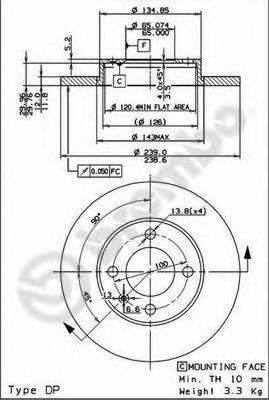 Comprar 08417710 Brembo Freno de disco delantero