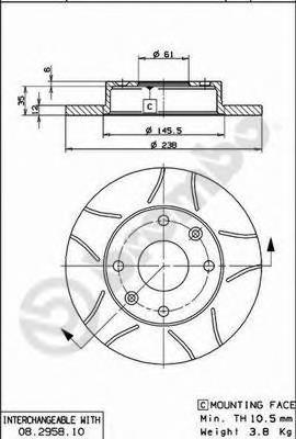 Comprar 08295875 Brembo Freno de disco delantero
