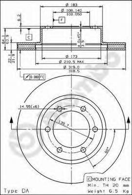 09722610 Brembo freno de disco delantero