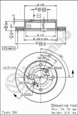 Disco de freno delantero Suzuki 5551186030