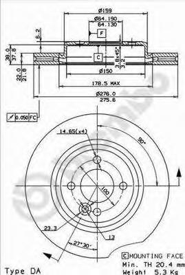 Comprar 09865510 Brembo Freno de disco delantero