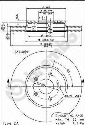 Comprar 09866510 Brembo Freno de disco delantero