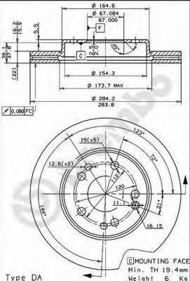 Comprar 09486934 Brembo Freno de disco delantero