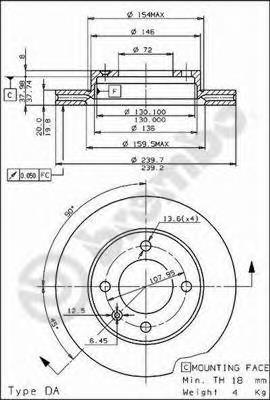 09294210 Brembo freno de disco delantero