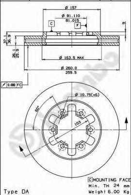 4020602NX1 Nissan freno de disco delantero