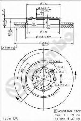 09545710 Brembo disco de freno delantero