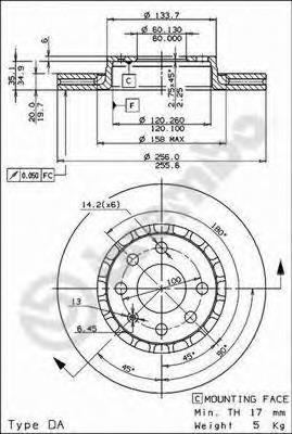 09.5527.24 Brembo freno de disco delantero