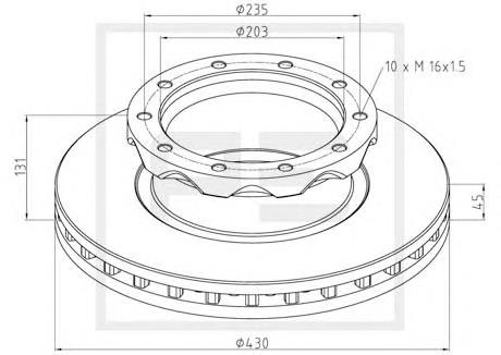 466.102-00A PE Automotive freno de disco delantero