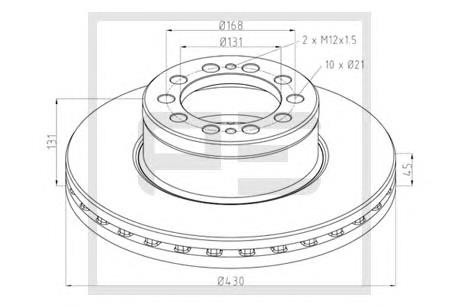 016.680-00A PE Automotive freno de disco delantero