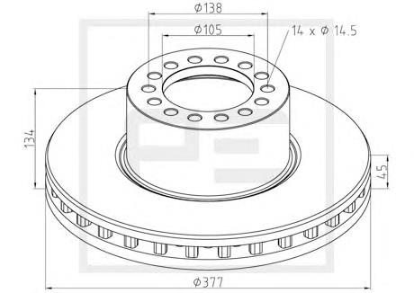 01666500A PE Automotive freno de disco delantero