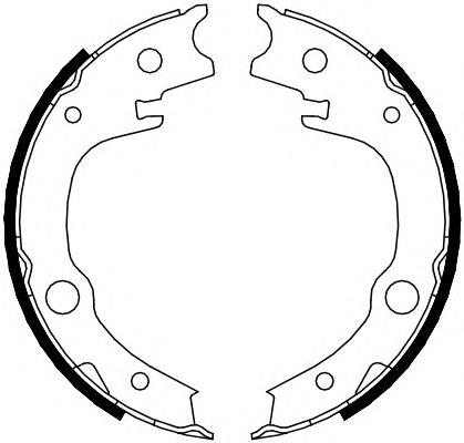Juego de zapatas de frenos, freno de estacionamiento Toyota Corolla E12