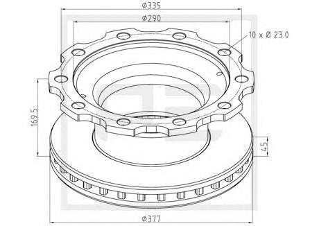 04637700A PE Automotive disco de freno trasero