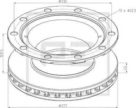 04637900A PE Automotive freno de disco delantero