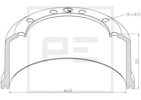 066.439-00A PE Automotive freno de tambor trasero