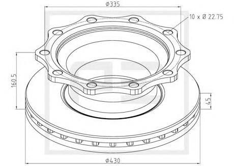 066.251-00A PE Automotive disco de freno trasero