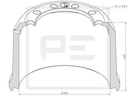 046.646-00A PE Automotive freno de tambor trasero