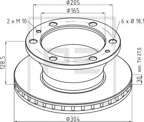 Disco de freno trasero 2996010 Iveco