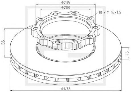 03610400A PE Automotive freno de disco delantero