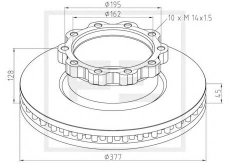 03611700A PE Automotive freno de disco delantero