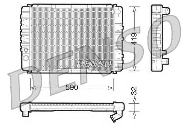 Radiador refrigeración del motor DRM33001 Denso