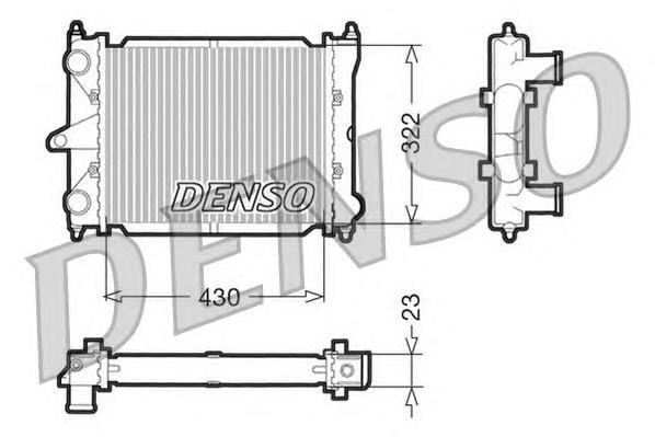 DRM32033 Denso radiador refrigeración del motor