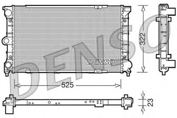 DRM32031 Denso radiador refrigeración del motor