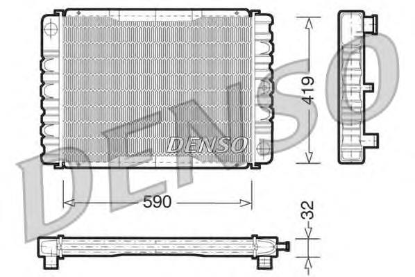 Radiador refrigeración del motor DRM33030 Denso