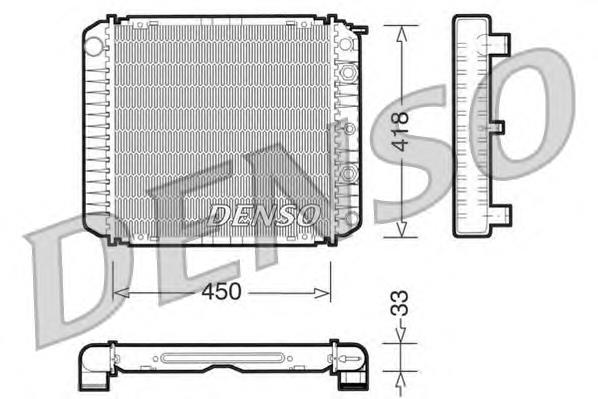 DRM33005 Denso radiador refrigeración del motor