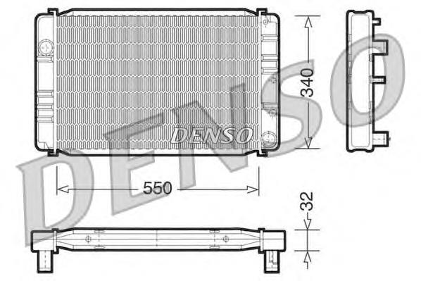 Radiador refrigeración del motor DRM33010 Denso