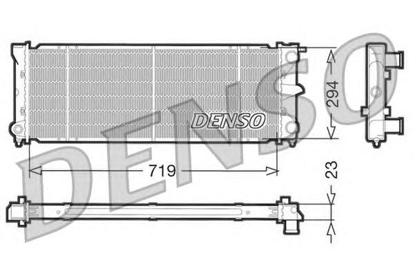 DRM32026 Denso radiador refrigeración del motor