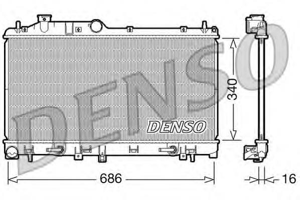 Radiador refrigeración del motor DRM36009 Denso