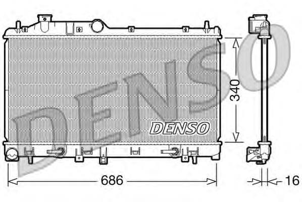 Radiador refrigeración del motor DRM36008 Denso