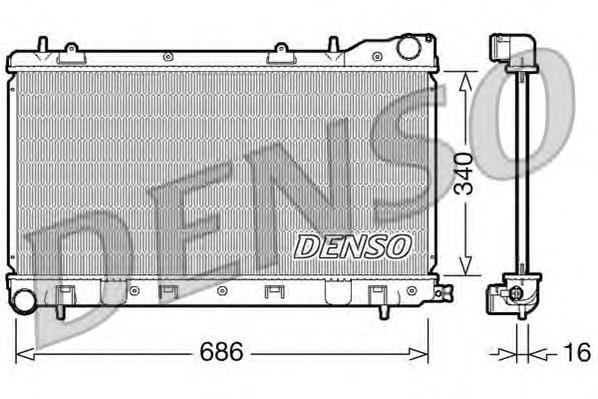 Radiador refrigeración del motor DRM36003 Denso